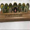 DECOMIL - Challenge Coin Holder, 4 Row Coin Display Case, Coin Display Stand with Armed Forces Emblem Engraved, Army view 1