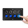 NBLD Switch Panel Universal Single Touch Panel Modified to Control 4- Position Illuminated Switch 12-24V ForCar and Yacht Cab Easy to Install (Color : Black, Size : 15X9X10.2CM) (Black 15X9X10.2CM) view 1
