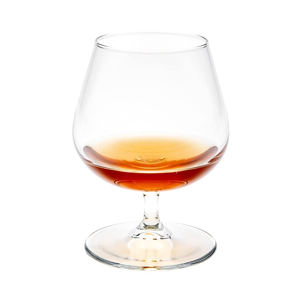 Restaurantware-Cascata 13 Ounce Brandy Glasses, Set Of 12 Tempered Snifter Glasses - Chip-Resistant, Fine-Blown Glass Brandy Snifters, Dishwasher-Safe, For Liquors