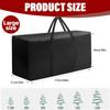 177 Gallon Extra Large Waterproof Patio Cushion Storage Bags with Handles & Dual Zippers, Fits up to 12 Ft Trees, Holiday Decorations, Cushions, and Furniture, 68" x 30" x 20" view 2