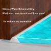 PPGE Shower Threshold Water Guard, Collapsible Bathroom Water Stopper Flood Barrier Rubber Water Dam, Self Adhesive Silicone Stopper Seal Strip Dry and Wet Separation, (Size:500cm,Color:White) view 3