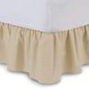 Bedding Ruffled Bed Skirt Classic 15 Inch Drop Length Dust Ruffle with Platform, Gathered Styling, 800 TC Soft Luxury Natural Cotton Bed Skirt (Twin Size, Taupe) view 1