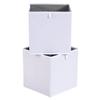 Amazon Basics Collapsible Cube Storage Organizer Bins, Closet Organizer Baskets for Shelves, Space-Saving, White, 13" x 15" x 13", 6-Pack view 2
