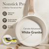 CAROTE Pots and Pans Set Nonstick, White Granite Induction Kitchen Cookware Set, 10 Pcs Non Stick Cooking Set w/Frying Pans & Saucepans(PFOS, PFOA Free) view 4