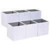 Amazon Basics Collapsible Closet Organizer Cube Storage Bins, Space-Saving Storage Baskets for Shelves, White, 10.5x10.5x11", 6-Pack view 1