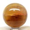 46mm Yellow Honey Fluorite Sphere Natural Banded Crystal Ball Sparkling Mineral Polished Gemstone - India + Stand view 4