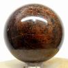 53mm Orange Garnet Sphere Natural Almandine Mineral Sparkling Crystal Polished Gemstone Ball - India + Stand view 3