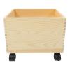Cabilock Wooden Storage Box with Wheels Multi-Functional Rolling Storage Bin for Home Organization and Toy Holder Portable Sundries Organizer view 1