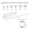 Magnetic Paper Towel Holder,White Towel Bar Rack for Refrigerator BBQ Grills Griddles Toolbox RVs Tailgates,Heavy Duty Strong Magnet Backing,12(L) x 3(H),Fit Most US Paper Roll view 2