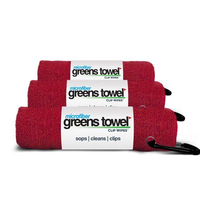 Greens Towel 3 Pack Jet Black Golf Clip Towels with 1 Ceramic Poker chip Speed Dial Ball Marker, Plush Microfiber nap Fabric, 16x16, The Original with Ball Marker (Black-Black)