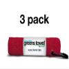 Greens Towel 3 Pack Caribbean Blue Golf Clip Towels with 1 Ceramic Poker chip Speed Dial Ball Marker, Plush Microfiber nap Fabric, 16x16, The Original with Ball Marker (White-Black) view 2
