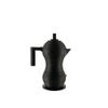 Alessi Pulcina MDL02 / 3 BB - Design Espresso Coffee Maker, in Cast Aluminum with Handle and Knob in PA, 3 Cups, Black view 1