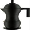 Alessi Pulcina MDL02 / 6 BB - Design Espresso Coffee Maker, in Cast Aluminum with Handle and Knob in PA, 6 Cups, Black view 1