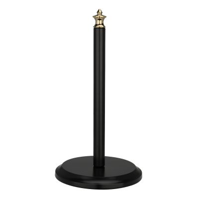 Akicon Paper Towel Holder Roll Dispenser Stand for Kitchen Countertop & Dining Room Table 14" Height (Black and Gold)