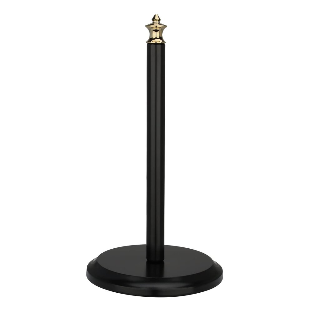 Akicon Paper Towel Holder Roll Dispenser Stand for Kitchen Countertop & Dining Room Table 14" Height (Black and Gold)