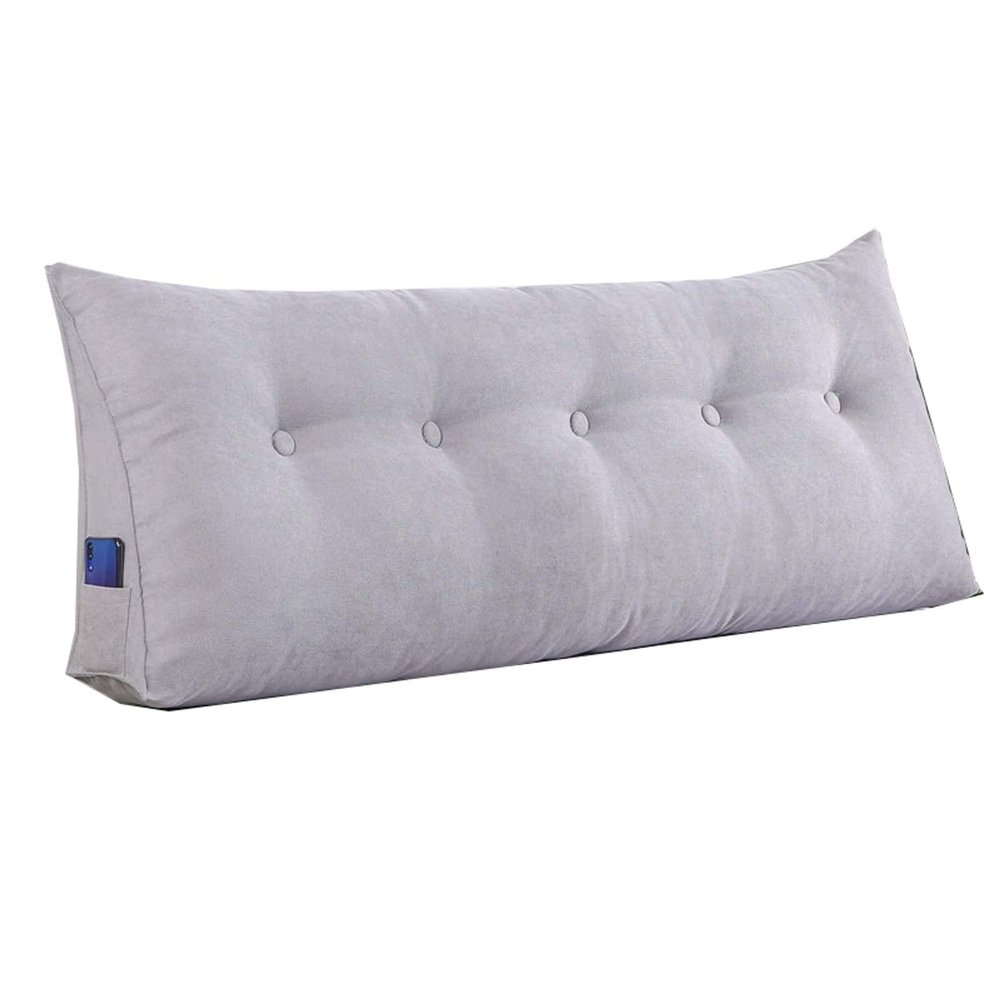 Backrest Pillow for Dorm, Backrest for Bed Sitting Lumbar Support, Triangular Reading Pillow Large, Decorative Body Throw Pillows, with Removable Cover, for Bed Sofa Couch (I 60x50x20cm)
