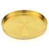 Gold Tray Round Serving Platter - Metal Decorative Plate for Bar Club Lounge Coffee Table Centerpieces Perfume Vanity Jewelry Display Cosmetic Storage Counter Bathroom Organizer (5"W+ 8"W+ 12"W 1.1"H) view 3