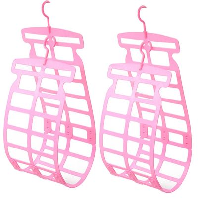 DEANREN Pillow Drying Rack Plastic Pillow Hangers,2 Pcs Multifunctional Pillow Hook Toy Drying Hangerfor Home Outdoor Red