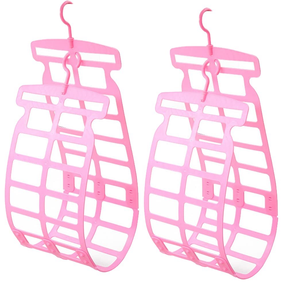 DEANREN Pillow Drying Rack Plastic Pillow Hangers,2 Pcs Multifunctional Pillow Hook Toy Drying Hangerfor Home Outdoor Red