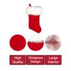 Halco Red Deluxe 19" Velvet Lined Stocking (Pack of 4) Holidays #7019 White Long Hair Trim Band Basic Christmas Claus Party Kris Kringle Mantel Presents view 3