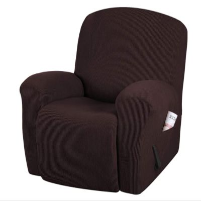 GAMUKAI Super Stretch Recliner Cover Form-Fitted Non-Slip Slipcover for Standard/Large Recliners & Reclining Couches | Soft Thick Fabric | Machine Washable (Brown)