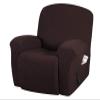 GAMUKAI Super Stretch Recliner Cover  Form-Fitted Non-Slip Slipcover for Standard/Large Recliners & Reclining Couches | Soft Thick Fabric | Machine Washable (Brown) view 1