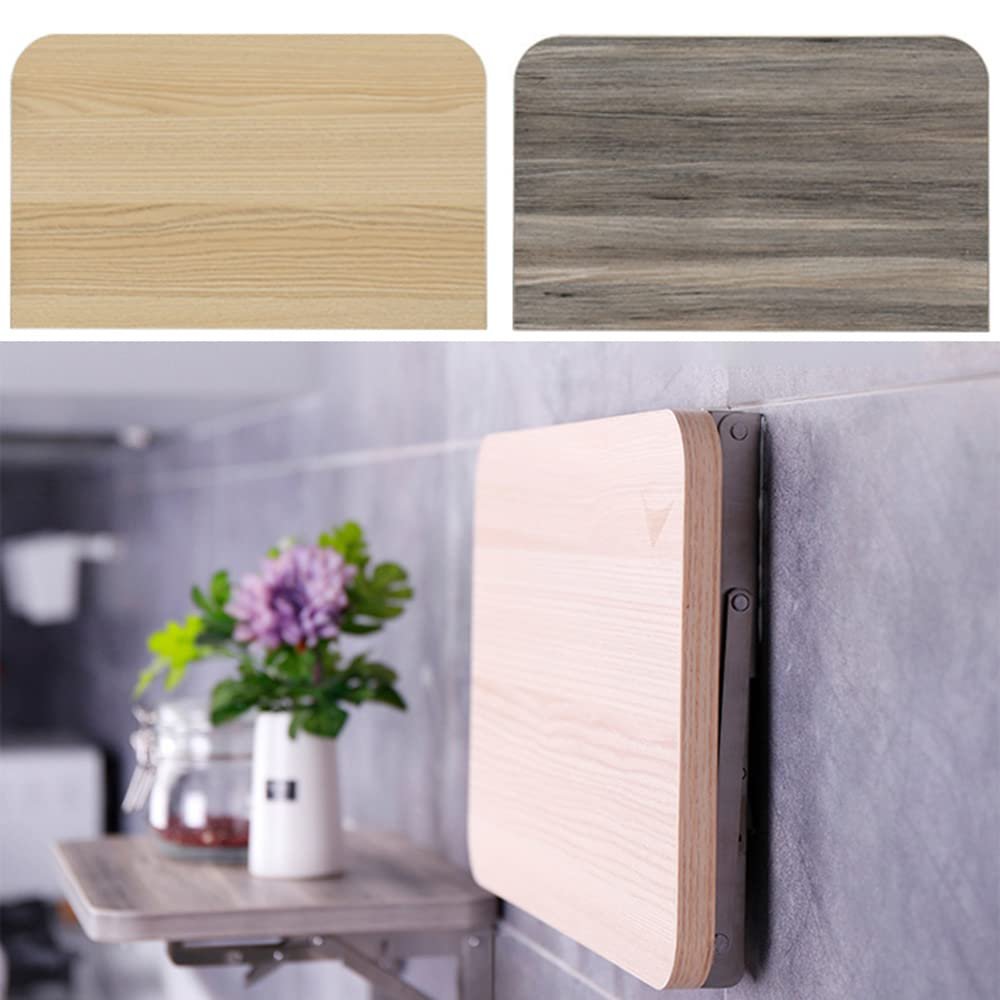 LKP Floating Wall-Mounted Dining Table, Folding Laptop Desk for Small Space, Home Wall Shelf, Folding Kitchen Shelf 19.7x11.8inch, Space Saving