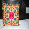 Boho Throw Suzani Pillow, Embroidered Pillow Covers 16x16, Decorative Throw Pillow Cover, Indian Pom Pom Outdoor Pillow (50) view 1