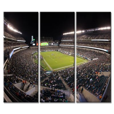 3 Panel Large Canvas Wall Art Lincoln Financial Field Picture **Wall Art for Home Wall Decor, Philadelphia, Pennsylvania Posters for Men Boys Gift for Bedroom, Office Decor, 60" Wx40 H