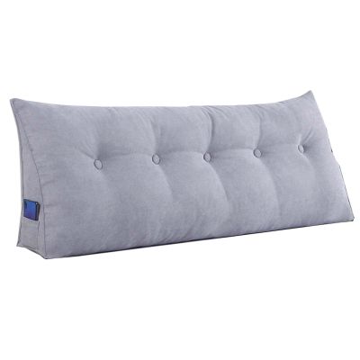 Backrest Pillow for Dorm, Backrest for Bed Sitting Lumbar Support, Triangular Reading Pillow Large, Decorative Body Throw Pillows, with Removable Cover, for Bed Sofa Couch (B 90x50x20cm)