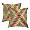 Batmerry Plaid Pillow Covers 20x20 Inch Set of 2, Tartan Wool Tartan Fabric Plaid Britain Clothing Material Scotland Double Sided Decorative Pillows Cases Throw Pillows Covers view 1