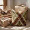 Batmerry Plaid Pillow Covers 20x20 Inch Set of 2, Tartan Wool Tartan Fabric Plaid Britain Clothing Material Scotland Double Sided Decorative Pillows Cases Throw Pillows Covers view 2