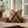 Batmerry Plaid Pillow Covers 20x20 Inch Set of 2, Tartan Wool Tartan Fabric Plaid Britain Clothing Material Scotland Double Sided Decorative Pillows Cases Throw Pillows Covers view 4