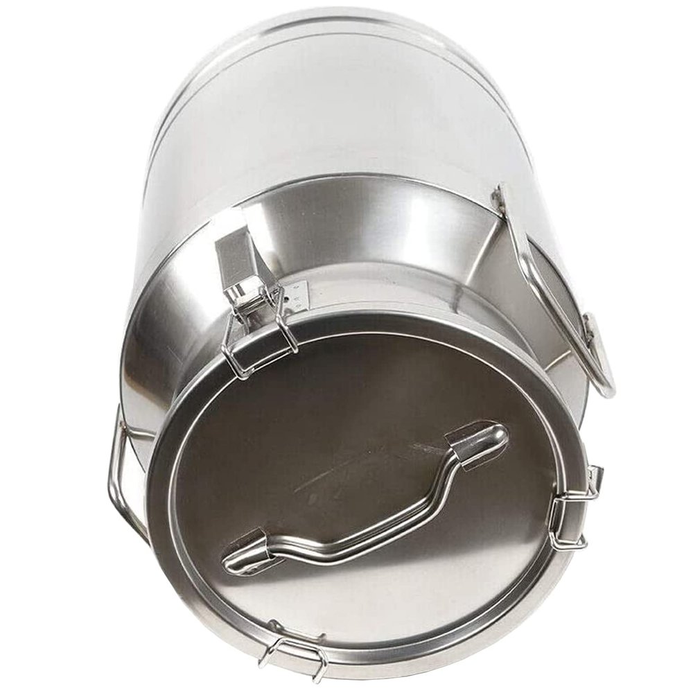 XINTAI Farm Milk Transport Can, 304 Stainless Steel Milk Bucket Water Jug Wine Pail Bottle Oil Barrel Tea Canister Dairy Pot with Sealed Lid Liquid Solid Storage,55L