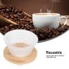 Filter, Glass Wooden Coffee Dripper Coffee Filter Reusable Coffee Filter Specially Making Coffee For And Office(2#) view 4