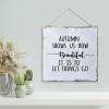 Aihesui Wood Sign Hanging Home Wall Decoration Autumn Shows Us How Beautiful It is to Let Things Go Frameless Design Plaque Use for Living Room Kitchen Batheroom Bedroom Office School 16x16inch view 3