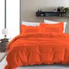 Xtream Fabric Ultra Soft 1 Piece Frilled Duvet Cover with Beautiful Corner Edge Ruffle Comforter Cover 100% Cotton 800 TC Solid Full/Queen Size, Orange view 2