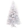 XBAOMING Artificial Christmas Tree, White Snowflake Christmas Tree, Large Christmas Scene Decoration with Metal Bracket,White,1.8m view 1