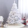 XBAOMING Artificial Christmas Tree, White Snowflake Christmas Tree, Large Christmas Scene Decoration with Metal Bracket,White,1.8m view 4