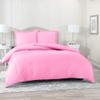 AMAY Giza Cotton, 500 Thread Count 3-Piece Duvet Cover Set, Super, Luxurious, Stylish - King Pink Solid view 1