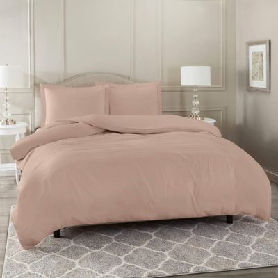 AMAY Giza Cotton, 500 Thread Count 3-Piece Duvet Cover Set, Super, Luxurious, Stylish - Grand King Taupe Solid