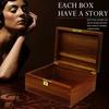 MFLUEEWR Wooden Storage Box with Hinged Lid and Locking Key Large Premium Solid Acacia Keepsake Chest Box -Storage Space to Organize Jewelry, Toys, and Keepsakes in a Beautiful Wooden Decorative Box view 2