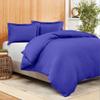 AMAY Giza Cotton, 500 Thread Count 3-Piece Duvet Cover Set, Super, Luxurious, Stylish - California Queen Royal Blue Solid view 1
