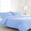 AMAY Giza Cotton, 500 Thread Count 3-Piece Duvet Cover Set, Super, Luxurious, Stylish - King Light Blue Solid view 1