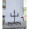 ACME Brantley Pipe Design Candleholder with Metal Frame in Sandy Gray view 2