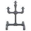 ACME Brantley Pipe Design Candleholder with Metal Frame in Sandy Gray view 3
