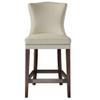 BOWERY HILL 26" Faux Leather Counter Stool in Cream and Walnut view 4