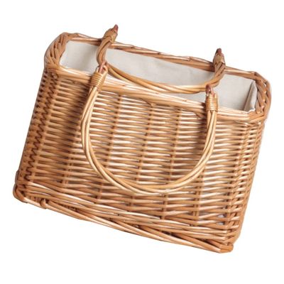 Cabilock 1pc Delicate Woven Wicker Basket for Home Organization Rustic Style Storage Container for Household Decoration and Giving and Fashionable Design