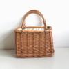 Cabilock 1pc Delicate Woven Wicker Basket for Home Organization Rustic Style Storage Container for Household Decoration and Giving and Fashionable Design view 4
