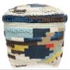 Home&Manor Wool Cotton 16" Pouf Ottoman view 1